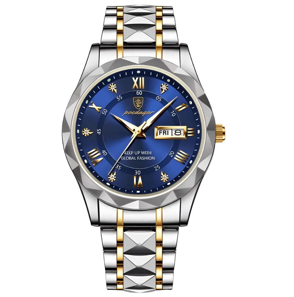 Reloj Poedagar Gold Blue