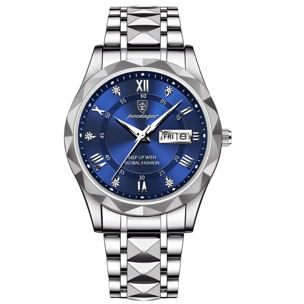 Reloj Poedagar Silver Blue