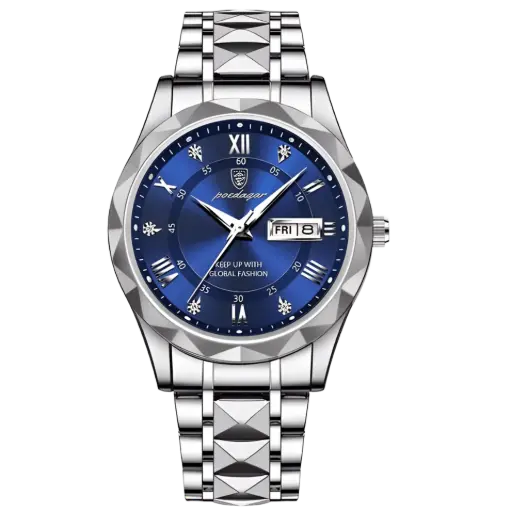 Reloj Poedagar Silver Blue